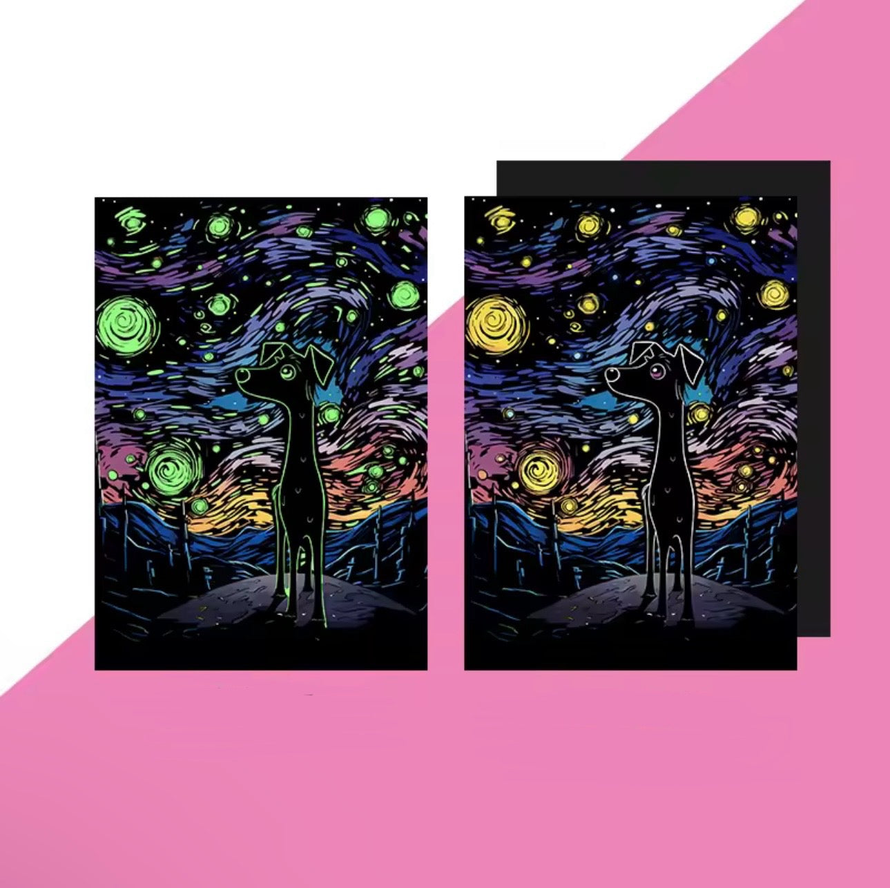 Glow in the Dark Scratch Designs